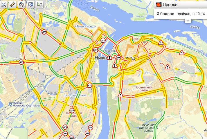 Пробки в серпухове сейчас онлайн карта смотреть
