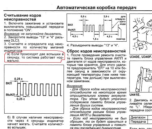 Как считать код ошибки без сканера ниссан вингроад