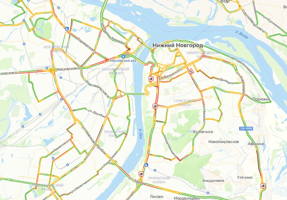 Пробки нижний новгород борский мост сейчас онлайн карта смотреть бесплатно без регистрации