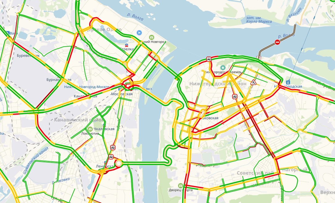 Карта пробок нижегородской области