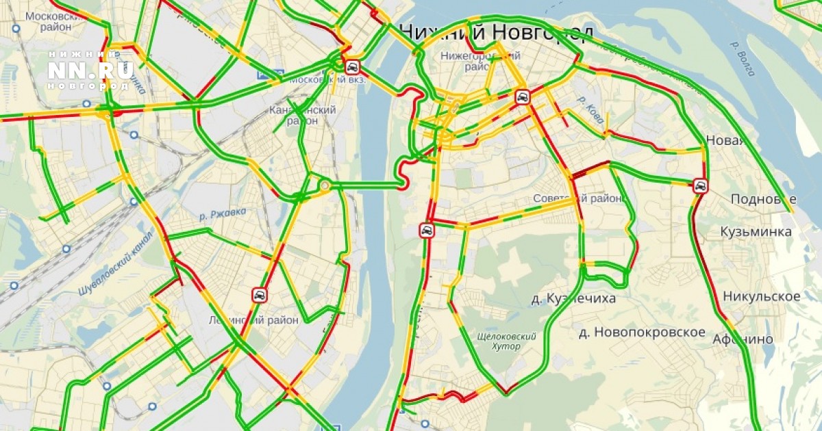 Пробки нижний новгород сейчас онлайн карта смотреть онлайн бесплатно проспект гагарина