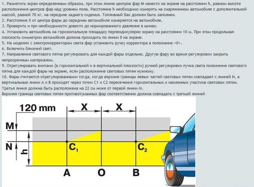 Отрегулировать свет фар самостоятельно