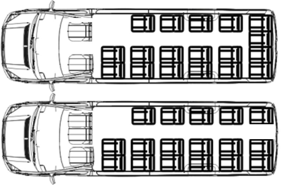 Автобус ивеко 19 мест схема расположение