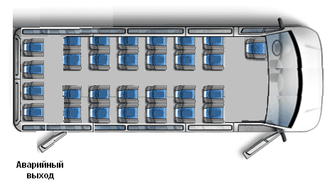 Ивеко 18 мест схема салона