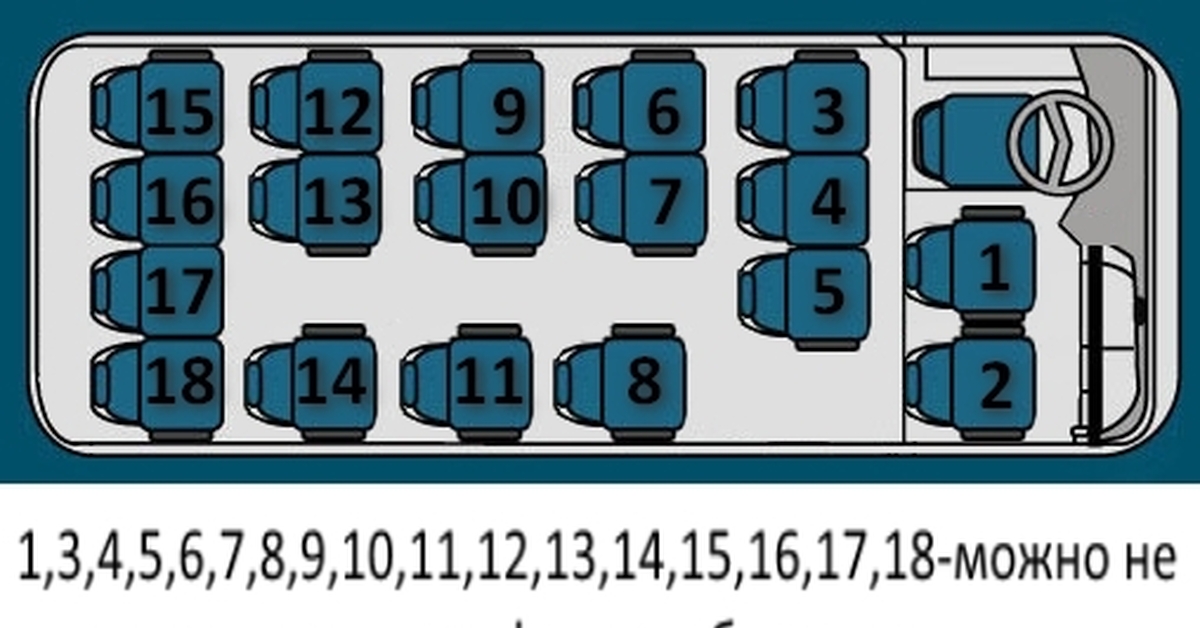Автобус на 18 мест схема