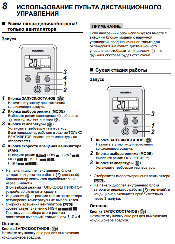 Не включается кондиционер dexp